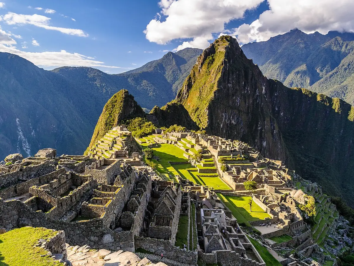 Machu Picchu and its surrounding Andean mountains